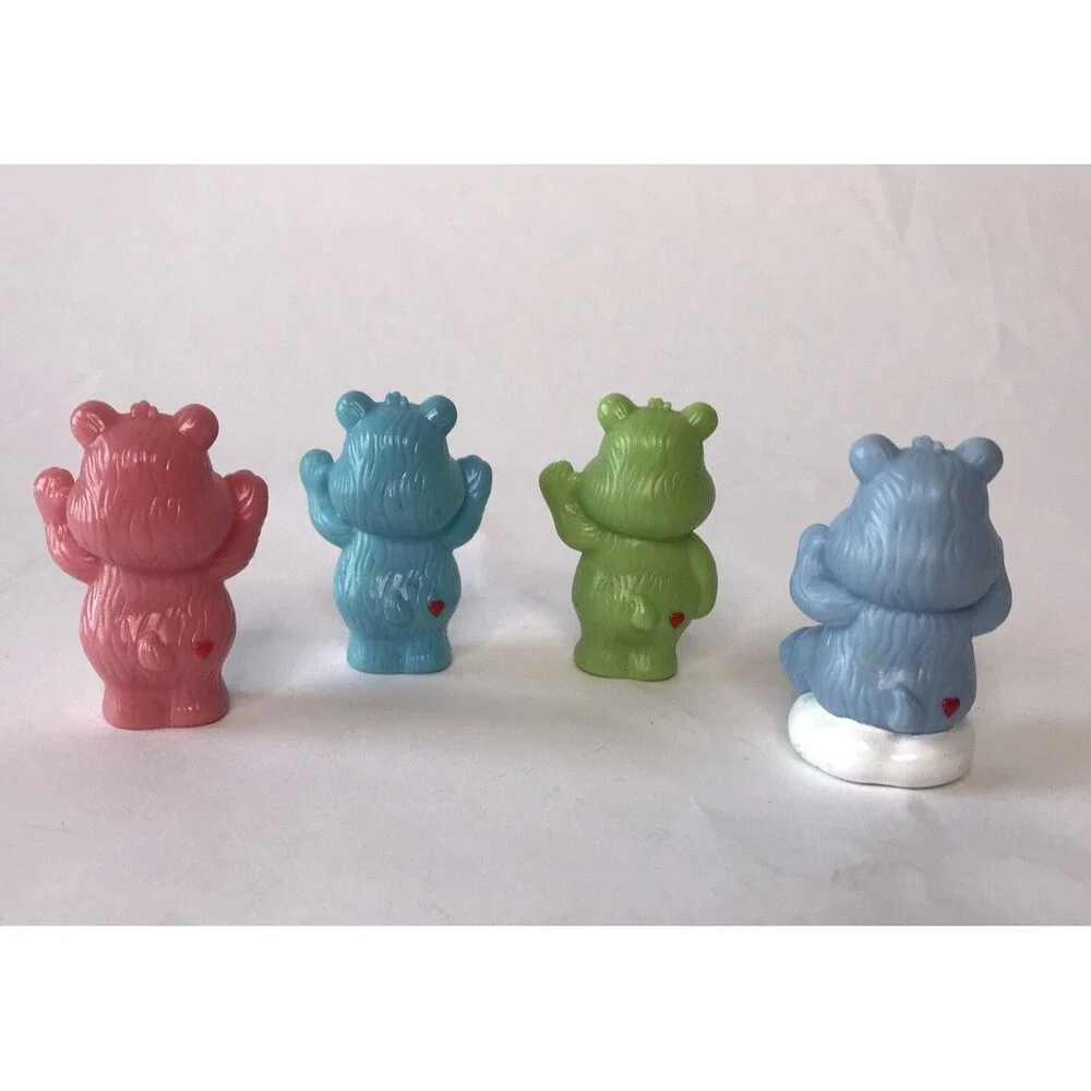 Vintage Lot of 4 Hard Plastic Collectible Care Bears Figurines - Picture 2 of 3